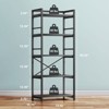 Denkee 5-Tier Baker Rack, Industrial Microwave Stand Shelf, Coffee Bar for Small Spaces, Free Standing Kitchen Shelf with Storage, Black/Brown/Gray - 2 of 4