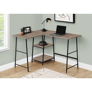 NicBex Home Office Desks 42" L Shaped Desk Morden Desks with Storage Shelves Study Writing Table Computer Desk Office Desk for Home, Office - 1 of 4