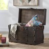 Vintiquewise Antique Style Distressed Wooden Pirate Treasure Chest, Coffee Table Trunk - 2 of 4