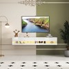 Sapphtopaz TV Stand for TVs with LED Entertainment Center Storage Cabinet with Drawer and Open Shelves TV Stands for Living Room - 4 of 4