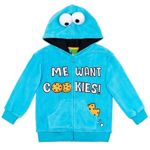 Sesame Street Cookie Monster Baby Zip Up Hoodie Infant - 1 of 4