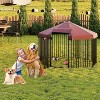 Acekool Outdoor Large Dog Kennel with Roof, Hexagonal Heavy Duty Metal Dog House with Secure Lock, 4.9x4.9x3.6 FT - 2 of 4