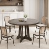 Round Dining Table for 4,Kitchen Dining Room Circle Dinner Pedestal Table,Space Saving Wood Kitchen & Dining Room Furniture - 4 of 4