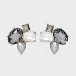Glass Diamond Stud Earrings - A New Day™