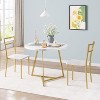 Jojoka Round Dining Table Set for 2, Circle Kitchen Table and Chairs - 3 of 4