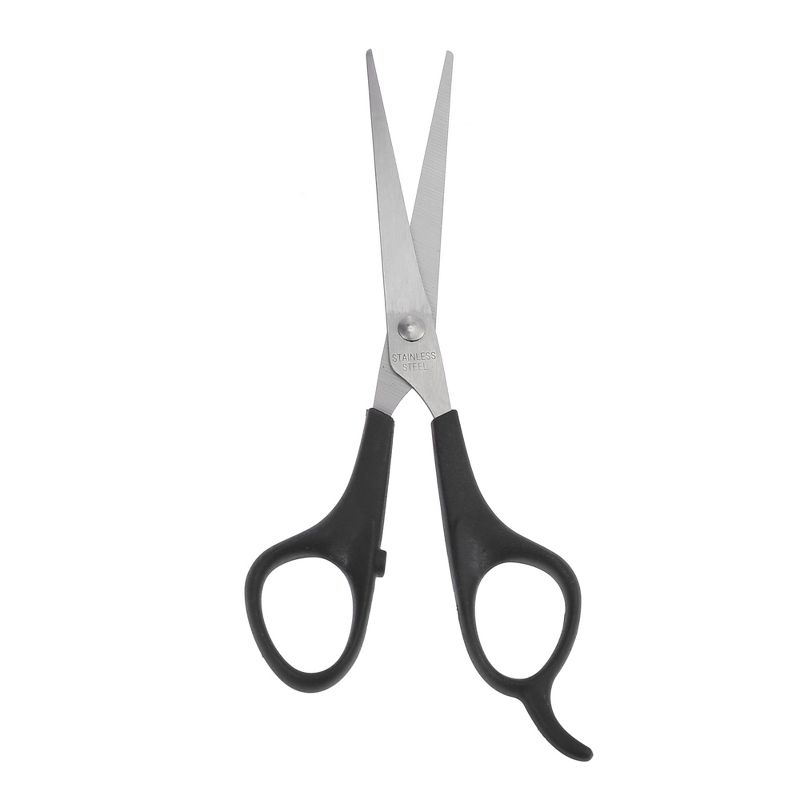 Unique Bargains Men Women Stainless Steel Straight Scissors Hair Clippers for Long Short Thick Hard Soft Hair Silver Tone 6.42" 1 Pc, 1 of 5