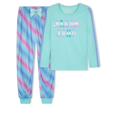Sleep On It Girls Dreamland Brushed Jersey 2-piece Pajama Sleep Set ...