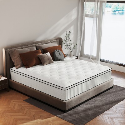 CHEVNI 12-14 Inch Mattress in a box Hybrid Spring Memory Foam Medium Firm