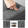 SONGMICS 15 Inches Folding Storage Ottoman Bench, Storage Chest, Foot Rest Stool, Bedroom Bench with Storage, Dark Gray - 2 of 4