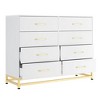 Dresser for Bedroom with 7 Drawers, 51.1" Farmhouse Chest of Drawers Closet with Metal Handle, Wooden Dresser Organizer, for Bedroom, Living Room - 3 of 4