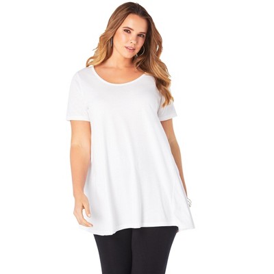 Roaman's Women's Plus Size Scoopneck Swing Ultimate Tunic - 34/36 ...