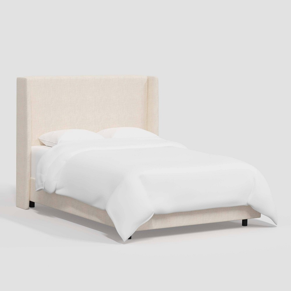 Photos - Wardrobe Full Antwerp Wingback Bed in Linen Talc - Threshold™