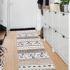 Washable Modern Farmhouse Living Room Bedroom Area Rug, Floral Print Non Slip Floor Carpet for Home Office - 4 of 4
