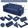 Acekool 22-Piece Kids Play Couch - Reconfigurable Modular Sofa with Soft Velvet Covers for Playrooms & Indoor Playtime (Grey) - 3 of 4