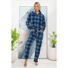 ADR Women's Plush Fleece One Piece Hooded Footed Zipper Pajamas, Soft Adult Onesie Footie with Hood - 2 of 4