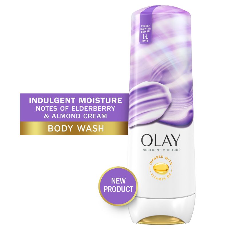 Olay Indulgent Moisture Body Wash Infused with Vitamin B3 - Notes of Elderberry and Almond Cream - 20 fl oz, 3 of 12