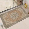 Chery Life 1PC Rectangular Printed Floor Mat, Vintage-Inspired Bohemian Area Rug - 4 of 4