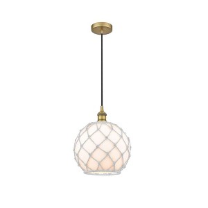 Farmhouse Rope - 1 Light Mini Pendant In Industrial Style-12.75 Inches Tall and 10 Inches Wide - 1 of 1