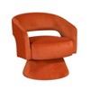 Sapphtopaz Modern Accent Chair Velvet Upholstery Mid-Back Chairs Swivel Accent Chair Solid Wood Comfy Chair for Living Room, Bedroom, Nursery - 3 of 4