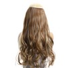 Unique Bargains Women's Big Wavy Hair Extensions High Temperature Fiber Mixed Light Brown 1 Pc - 2 of 3