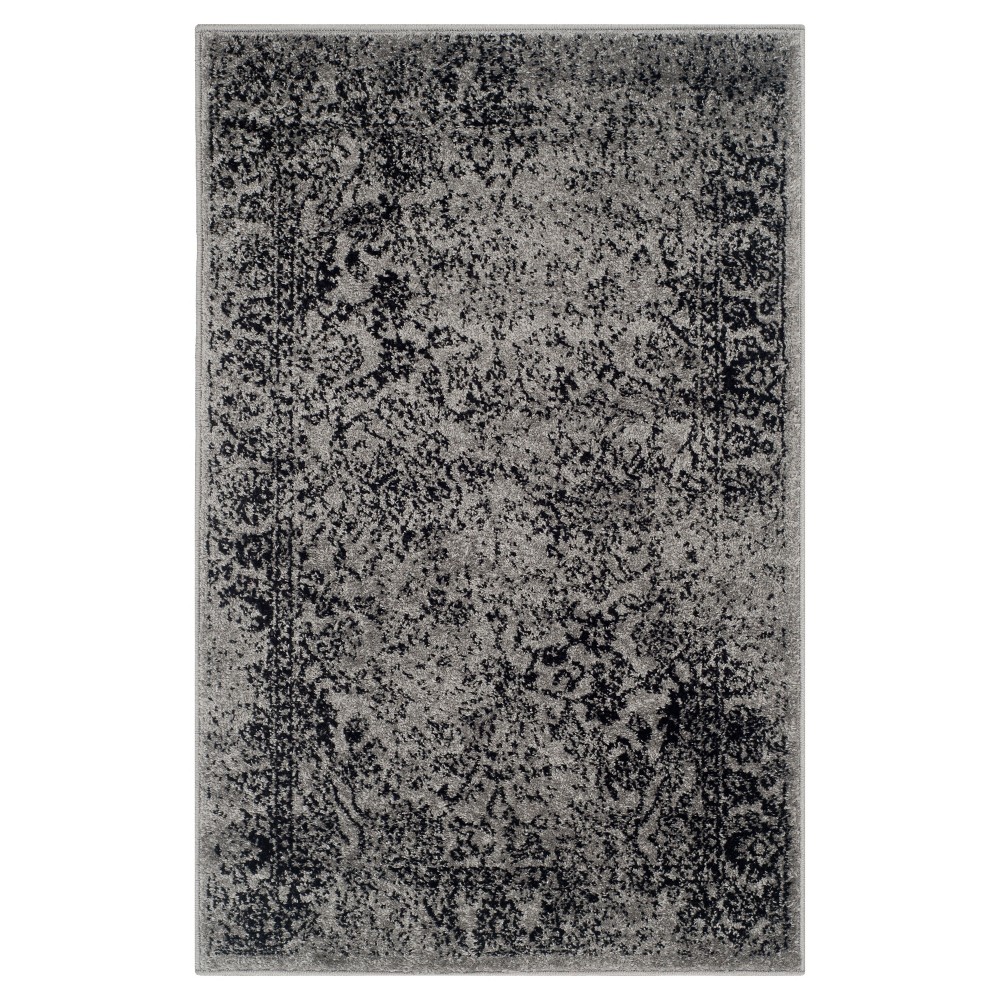 Reid Accent Rug - Gray/Black (2'6inx4') - Safavieh