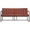 vidaXL 3-Seater Sofa Brown Real Goat Leather - 2 of 4
