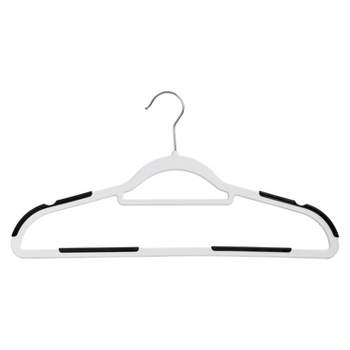 Hanger Central Durable Clear Plastic Pants Hangers with Clips, 14 inch, 12 Pack