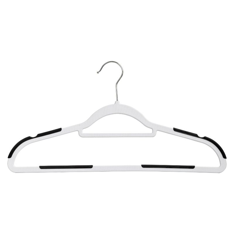 Honey-Can-Do 50pk Rubber Grip Hangers Black and White, 1 of 10
