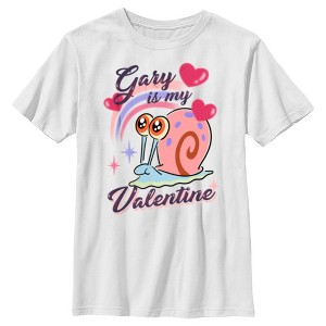Boy's SpongeBob SquarePants Gary is My Valentine T-Shirt - 1 of 4