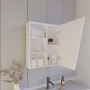 GlasFlength Decorative Wall Mirrors Bathroom Decor Cabinet Accent Mirror Vanity Mirrors Open Shelves for Bathroom Wall, White, 19.7"*23"*23.3" - 3 of 4