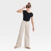 Girls' Mid-Rise Wide Leg Carpenter Jeans - art class™ Tan - 3 of 3