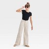 Girls' Mid-Rise Wide Leg Carpenter Jeans - art class™ Tan - image 3 of 3