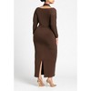 ELOQUII Women's Plus Size Maxi Dress With Halter Layer - 3 of 4