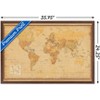 Trends International Antique World Map 2024 Framed Wall Poster Prints - 3 of 4