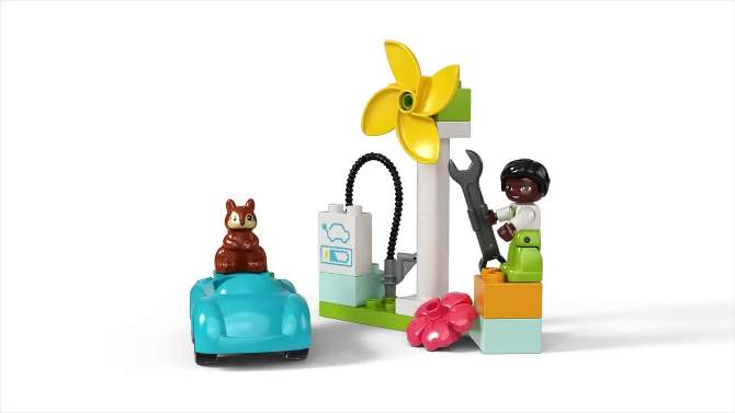 LEGO DUPLO Town Wind Turbine and Electric Car 10985 Building Toy Set, 2 of 8, play video