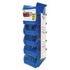 Quantum Storage 4-1/8 in. W X 5-1/2 in. H Stack and Hang Bin Polypropylene 6 pk Blue (cancelled) - image 2 of 2