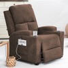 Hybition 40.55inch Height Power Recliner Chair, Breathable Fabric Single Overstuffed Recliner Sofa with USB Charge Port for Living Room - 4 of 4