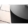 VYNXARIA Modern Round Coffee Table with Eye-Catching Relief Design - Sleek Black Finish - 4 of 4