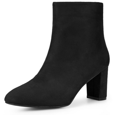 Perphy Square Toe Chunky Heel Ankle Boots for Women