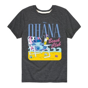 Boys' - Lilo and Stitch - Ohana Beach Blub Short Sleeve Graphic T-Shirt - 1 of 3