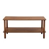 Alilang 40.00 Inch Wooden Coffee Table with Open Shelf Storage and Rustic Finish - Walnut Brown - 4 of 4