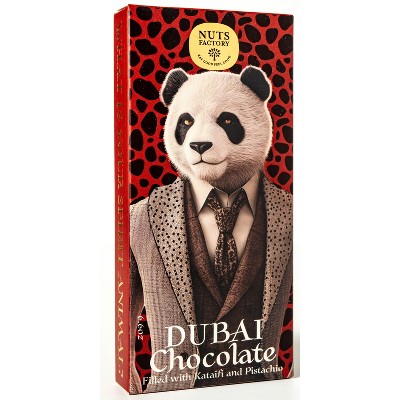 NUTS FACTORY PANDA DUBAI CHOCOLATE BAR. RANKED # 1 IN THE WORLD!  2 PREMIUM BAR PACK