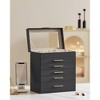SONGMICS Jewelry Box with Glass Lid, 6-Layer Jewelry Organizer, 5 Drawers, for Sunglasses, Big Jewelry, Jewelry Storage - 4 of 4