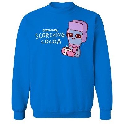 Rerun Island Men's Consume Scorching Cocoa Long Sleeve Graphic Cotton Sweatshirt