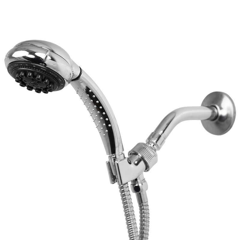 Home Basics  8 Function Chrome Plated Steel  Shower Head Massager, 2 of 7