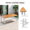 Belord Metal Outdoor Furniture Set with Swivel Chairs, 6PCS Patio Furniture Set with 6" Thick Cushions Swivel Chair and 10" Thick Cushions Couch - 4 of 4