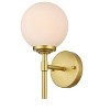 Elegant Lighting Ansley 1 light Brass and frosted white Bath Sconce - 2 of 4