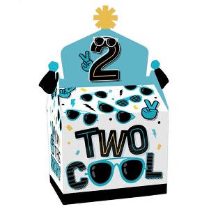 Big Dot of Happiness Two Cool - Boy - Treat Box Party Favors - Blue 2nd Birthday Party Goodie Gable Boxes - Set of 12 - 1 of 4