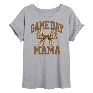 Women's - Instant Message - Game Day Mama Tonal Washed Oversized Graphic T-Shirt - 1 of 4