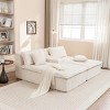 Modern Corduroy Chaise Lounge Chair Set of 2, Oversized Sleeper Sofas with High-Resilience Foam for Bedroom or Living Room – The Pop Home - 2 of 4